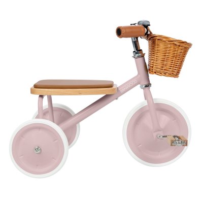 BANWOOD Tricycle rose poudr&eacute; pour enfants 2 &agrave; 6&nbsp;ans