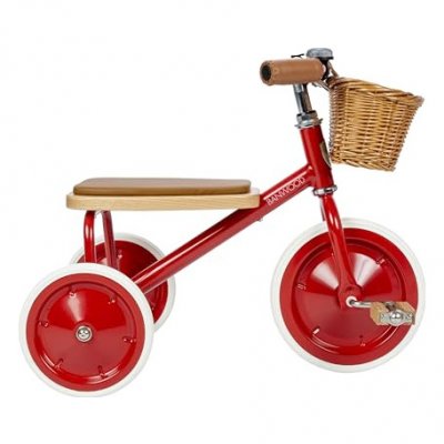 BANWOOD Tricycle rouge en m&eacute;tal 