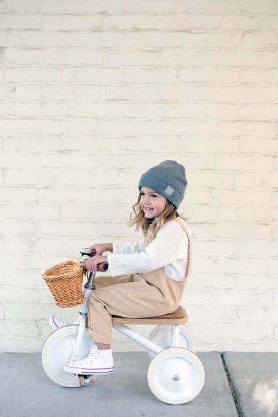 BANWOOD Tricycle vintage en m&eacute;tal blanc 