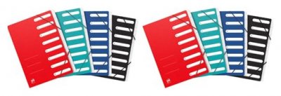 OXFORD Trieur Elba Top File - couverture en carte A4 - 8 positions - coloris assortis
