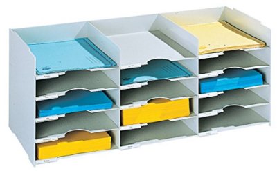 PAPERFLOW Trieur Multicases 15 Cases Largeur 67.5 Cm - Gris