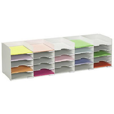 PAPERFLOW Trieur Multicases 25 Cases Largeur 112 Cm - Gris