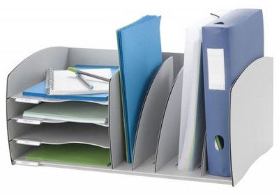 PAPERFLOW Trieur s&eacute;parateur, 4 cases, coloris : gris