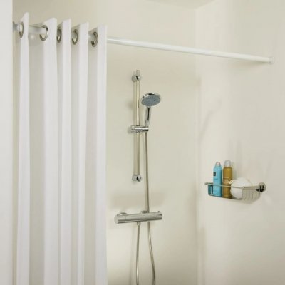 SEALSKIN Tringle de rideau de douche t&eacute;lescopique 125-220 cm blanc
