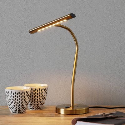 TRIO  - Lampe &agrave; poser en m&eacute;tal flexible Curtis - Laiton