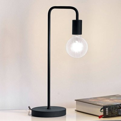 TRIO  Lighting Lampe &agrave; poser Diallo sans abat-jour noir mat