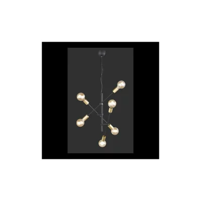 TRIO LIGHTING Trio - Suspension Cross six lampes - Noir