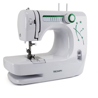 TRIOMPH  ETF1527 Machine &agrave; Coudre Domestique coloris Blanc-Vert 33,5 x 14,5 x 24 cm