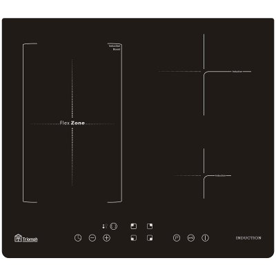 TRIOMPH  Plaque de cuisson induction 2 foyers + Flexizone TRCPI4222B Black