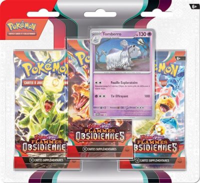 POKEMON Tripack Tomberro &Eacute;carlate et Violet : Flammes Obsidiennes - Pok&eacute;mon FR