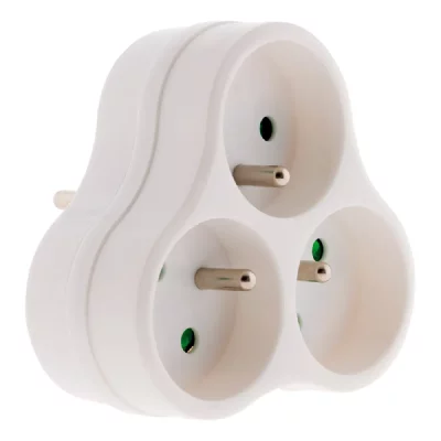 ZENITECH Triplite 3x 16A triangulaire - Blanc - 