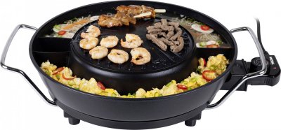 TRISTAR  Barbecue cor&eacute;en Hot Pot - Nombreux Accessoires Inclus - 3 L - 4 Personnes - 1 800 W