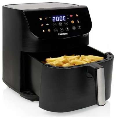TRISTAR  FR-9073 Friteuse &agrave; air chaud 9 l 1800 W rev&ecirc;tement anti-adh&eacute;sif, Minuteur digital noir