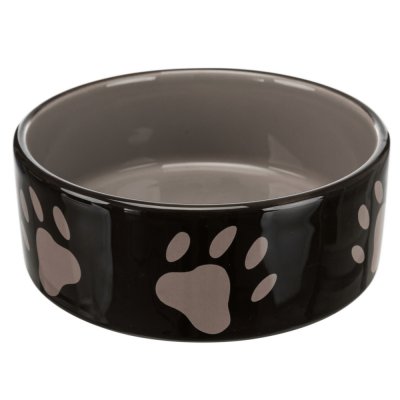 TRIXIE  24532 Bol en c&eacute;ramique avec pattes, 0,8 l/&oslash; 16 cm, Marron/Taupe