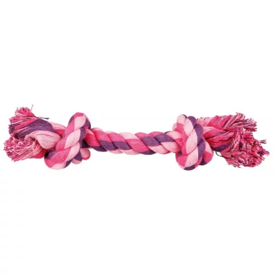 GENERIQUE Trixie 32652 Denta Fun, corde &agrave; jouer pur coton, 28 cm, couleurs assorties, 1 pi&egrave;ce