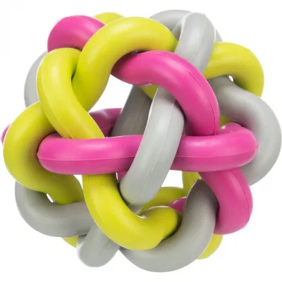 TRIXIE  Balle nou&eacute;e, Caoutchouc Naturel, &oslash; 10 cm, pour Chien