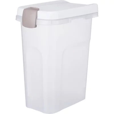 TRIXIE  Baril de Nourriture Transparent/Blanc 15 L/22 x 41 x 33 cm