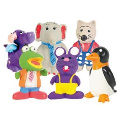 TRIXIE  Bulk Buy Lot de 6 petites figurines en latex pour chien 6-9 cm