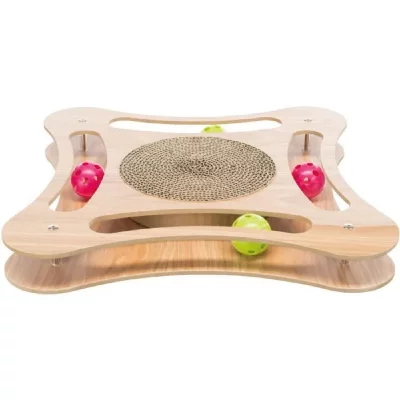 TRIXIE  Cardboard Scratching Board With Toys 35 X 4 X 35 Cm Dor&eacute;
