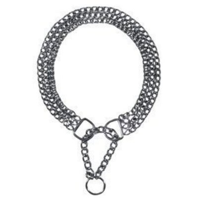 TRIXIE  - Collier Acier Chrom&eacute; 60 Cm 2.5 Mm 3 Rangs Zoo Tx-2268