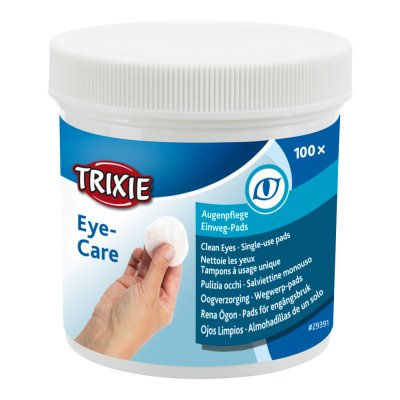 TRIXIE  Compresses de Soin pour R&eacute;gion des Yeux pour Chien 100 Pi&egrave;ces