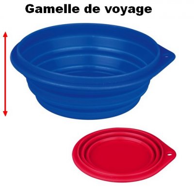 TRIXIE  Coque en Silicone de gamelle de Voyage, 0.25&nbsp;Litre