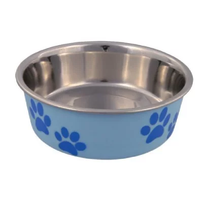 TRIXIE  Ecuelle en Acier Inox Enduit Plastique Externe 0,75 l / 17 cm