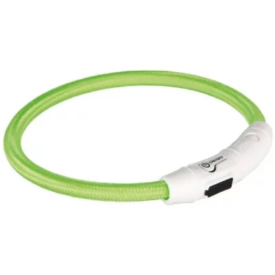 TRIXIE  Flash Anneau lumineux USB M-L: 45 cm/o 7 mm vert pour chien