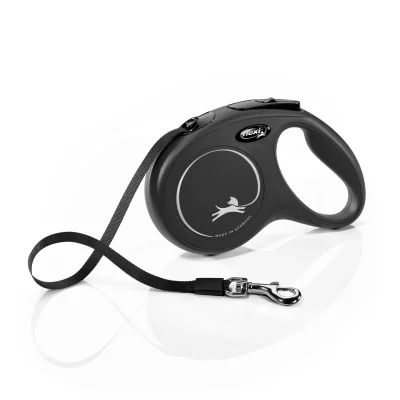 FLEXI Trixie  New Classic Extendable Strap 5 M Noir M