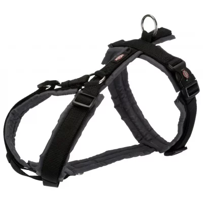 TRIXIE  - Harnais Trekking pour Chien. Taille S. Couleur : Noir/Gris Graphite