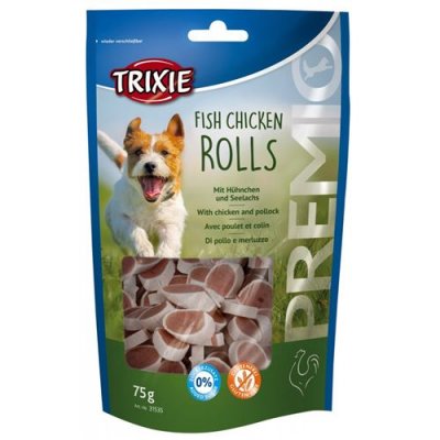 TRIXIE  Premio Rolls Friandise pour Chien Poulet/Colin 75 g