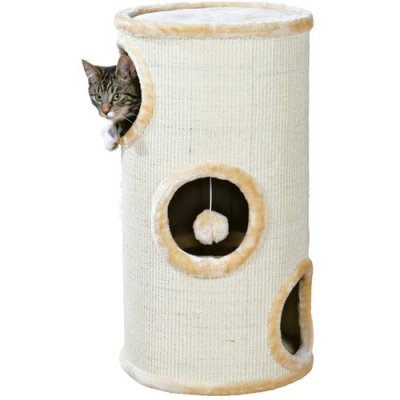 TRIXIE  Samuel Cat Tower Hauteur 70 cm beige avec sisal &agrave; griffer pour chat