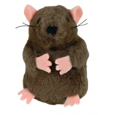 TRIXIE  Taupe en Peluche avec Son, 5&nbsp;cm