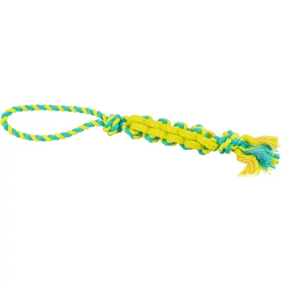TRIXIE  - Twisted stick sur corde, en caoutchouc naturel 37 cm