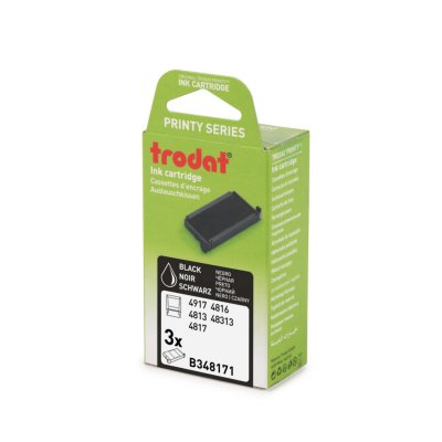 TRODAT  Cassette d'encrage  Printy 6/4817 - noire - Lot de 3