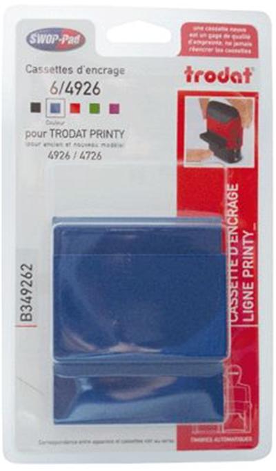 GENERIQUE Trodat - Cassette Ref 6/4926 Encre Bleu - Blister De 3