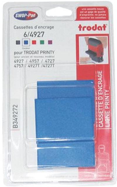 GENERIQUE Trodat - Cassette Ref 6/4927 Encre Bleu - Blister De 3