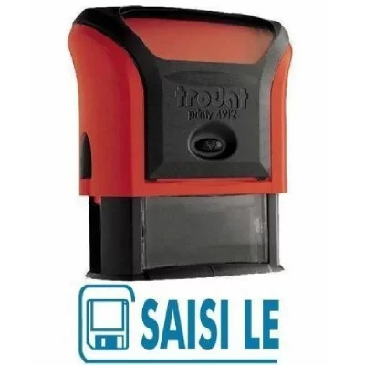 TRODAT  X-Print "Saisi Le" 4912 Bleu Encrage Bleu