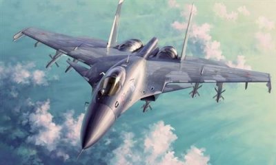 TRUMPETER Trompette 01667&nbsp;Kit mod&egrave;le Russe su 33&nbsp;Flanker d, Gris
