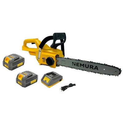 NEMURA Tron&ccedil;onneuse &agrave; batterie  40V - 2 Batteries 4Ah - Chargeur rapide