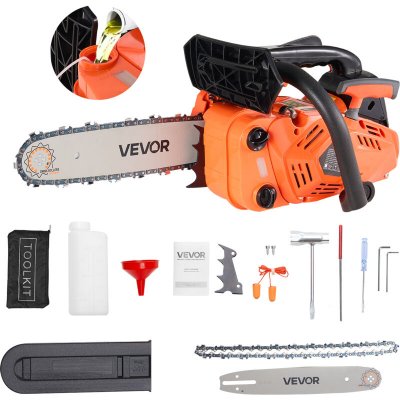 VEVOR Tron&ccedil;onneuse &agrave; Essence 305 mm--Tron&ccedil;onneuse Thermique 25 cc-750 W-Double R&eacute;servoir de Carburant