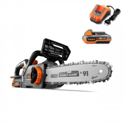 FUXTEC Tron&ccedil;onneuse batterie -  FX-E1KS20 - 20V Guide 10 pouces - Set batterie 2Ah et chargeur 24A