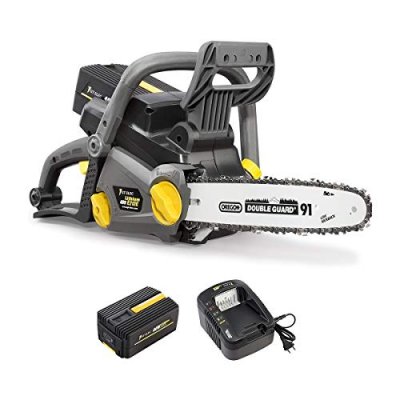 GT ELEC Tron&ccedil;onneuse sans fil &agrave; batterie, 40 V, guide 12 pouces,  + batterie 2 Ah + chargeur