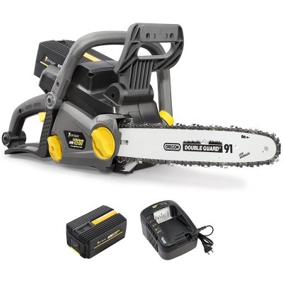 GT ELEC Tron&ccedil;onneuse sans fil &agrave; batterie, 40 v, guide 14 pouces, + batterie 4 ah + chargeur