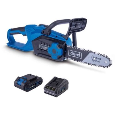 SCHEPPACH Tron&ccedil;onneuse sans fil  C-CS254-X 10"" (25,4 cm) 20V Batterie 2Ah + Chargeur 2,4A