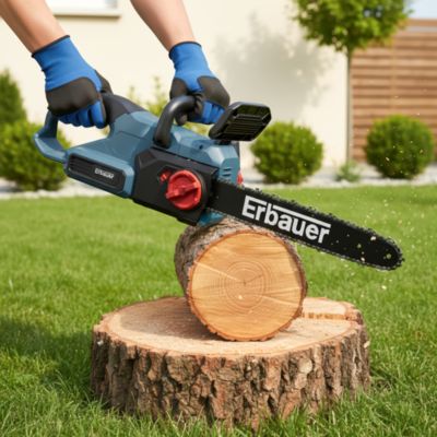 ERBAUER Tron&ccedil;onneuse sur batterie  ECSG3640-Li 18V guide 40 cm (avec 2 batteries et chargeur)