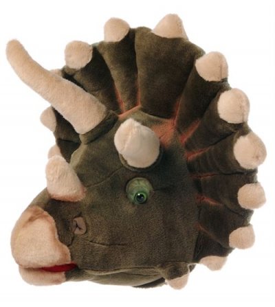 WILD & SOFT Troph&eacute;e peluche dinosaure triceratops bibib & co