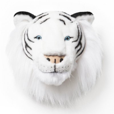 WILD & SOFT Troph&eacute;e peluche Tigre blanc Albert - Wild and Soft