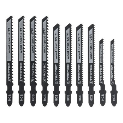 TROTEC  Lot de 10 lames de scie sauteuse pour bois