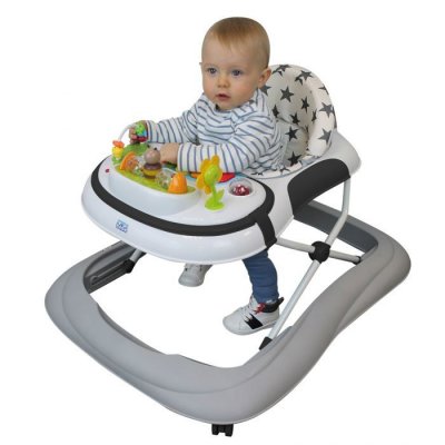 MONSIEUR BEBE Trotteur b&eacute;b&eacute; musical &eacute;volutif pliable r&eacute;glable en hauteur - Noir